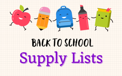 Back to School Supply Lists