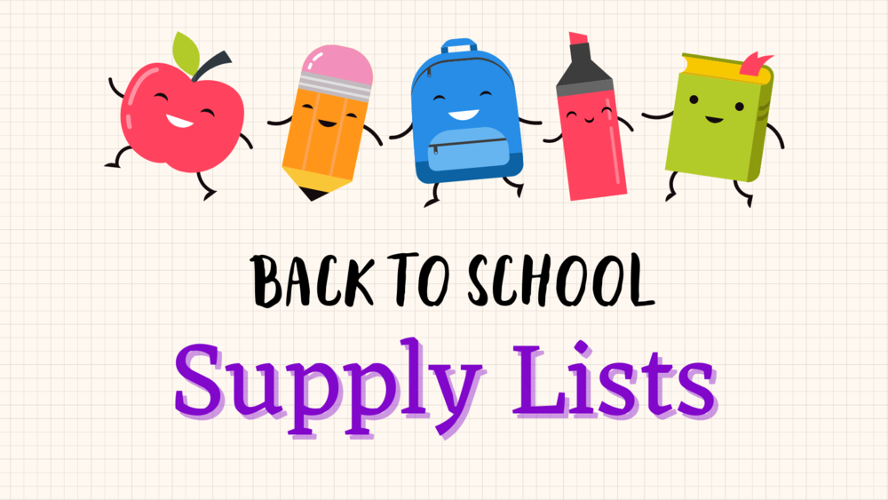 Back to School Supply Lists
